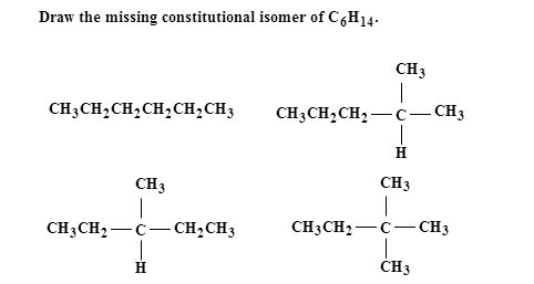 constitutional isomer of C6H14.