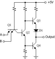 ttl nand gate with totem pole output