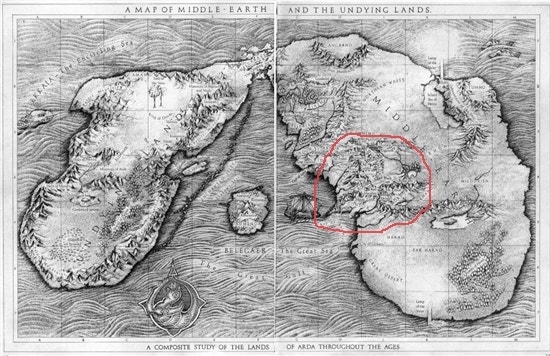 반지의 제왕의 배경인 중간계 지도와 세계지도(간추린 중간계 역사).jpg | 인스티즈